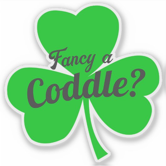 Fancy een Coddle Irish food grap Sticker (Voorkant)