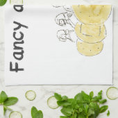 Fancy een Cuppa Funny Biscuit Politie Waterverf Theedoek (Gevouwen)