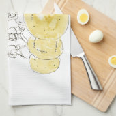 Fancy een Cuppa Funny Biscuit Politie Waterverf Theedoek (Quarter Fold)