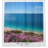 Fancy een dip? Zee met bovenzijde bovenzijde boven Douchegordijn (Voorkant)