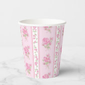 Fancy Een Eerste Verjaardag Roze Coquette Bow Papieren Bekers (Voorkant)