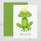 Fancy een kikkikkikkerprins cartoon Valentijns day Feestdagenkaart (Voorkant / Achterkant)