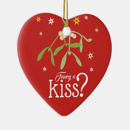 Fancy een kus Christmas Mistletoe ornament (Rechts)
