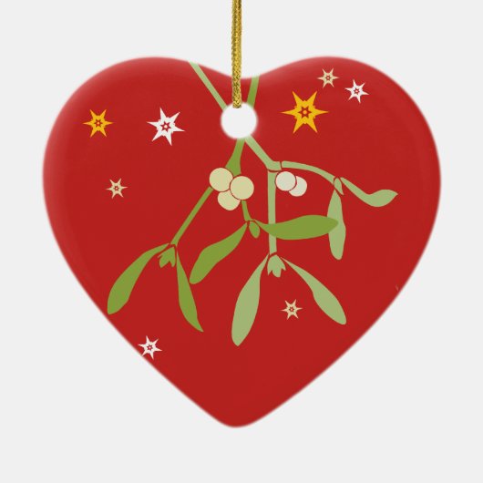 Fancy een kus Christmas Mistletoe ornament (Achterkant)