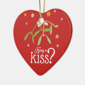 Fancy een kus Christmas Mistletoe ornament (Links)