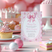 Fancy Een Roze Coquette Boog Verjaardagsfeest Kaart