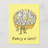 Fancy een Tart Funny Lemon Meringue Pie Quirky Art Briefkaart (Voorkant)