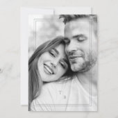 Fancy eenvoudige grafische Initialen Moderne foto- Kaart (Achterkant)