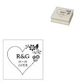 Fancy Eenvoudige Initialen Bindende Vloer Garland  Rubberstempel (Gestempeld)