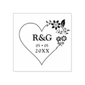 Fancy Eenvoudige Initialen Bindende Vloer Garland  Rubberstempel (Afrduk)