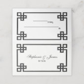 Fancy Elegant Black Plaatskaartje (Buitenkant ongevouwen)