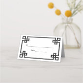 Fancy Elegant Black Plaatskaartje (Achterkant)