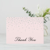 Fancy Elegant Diamond Calligraphy Script Bedankkaart (Staand voorkant)