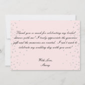 Fancy Elegant Diamond Calligraphy Script Bedankkaart (Achterkant)