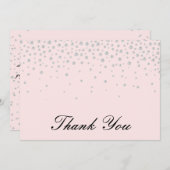 Fancy Elegant Diamond Calligraphy Script Bedankkaart (Voorkant / Achterkant)