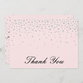 Fancy Elegant Diamond Calligraphy Script Bedankkaart