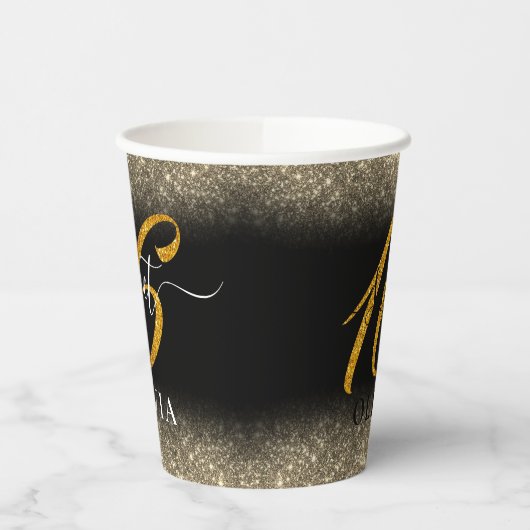 Fancy Elegant Glitter Sweet 16 16-kanaals Cup Papieren Bekers (Links)