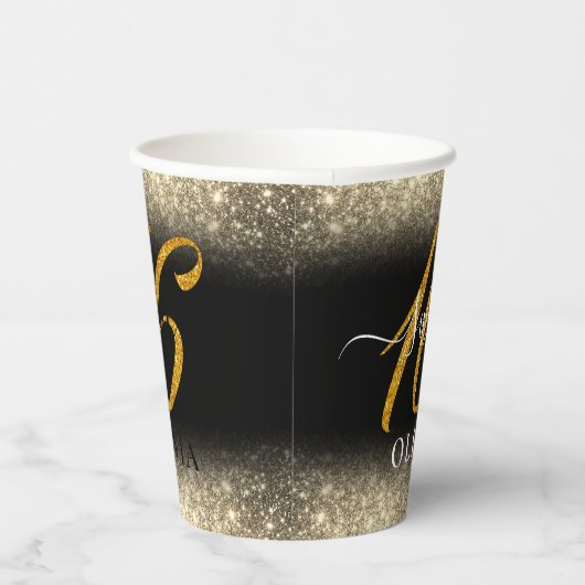 Fancy Elegant Glitter Sweet 16 16-kanaals Cup Papieren Bekers (Rechts)