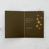 Fancy Elegant Gold Yellow kerstdecoratie Feestdagen Kaart (Binnen)