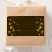Fancy Elegant Goud Geel Kerst Decoratie Label (Insitu)
