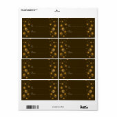 Fancy Elegant Goud Geel Kerst Decoratie Label (Full Sheet)