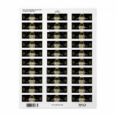 Fancy Elegant Goud Zwart Notenkraker Vakantie Part Etiket (Full Sheet)