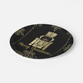 Fancy Elegant Goud Zwart Notenkraker Vakantie Part Papieren Bordje (Gekanteld)