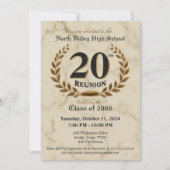 Fancy Elegante 20e High School Reünie Klasse van 0 Kaart (Voorkant)