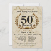 Fancy elegante 50e middelbare school reünie - 2 da kaart (Voorkant)