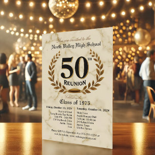 Fancy elegante 50e middelbare school reünie - 2 da kaart