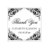 Fancy elegante  bruiloft bedankt rubberstempel (Afrduk)