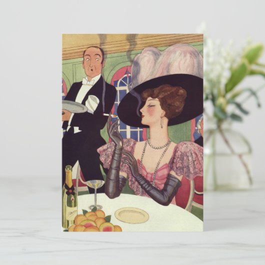 Fancy Elegante Champagne Bachelorette Party Kaart (Staand voorkant)