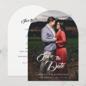 Fancy elegante foto Sla de datumboog op Kaart (Voorkant / Achterkant)