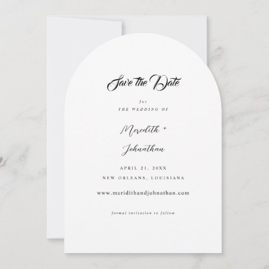 Fancy elegante foto Sla de datumboog op Kaart (Achterkant)