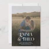 Fancy Elegante Fotobruiloft Kaart (Voorkant)