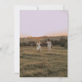 Fancy Elegante Fotobruiloft Kaart (Achterkant)