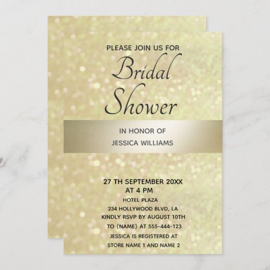 Fancy elegante, moderne gouden streep kaart (Voorkant / Achterkant)