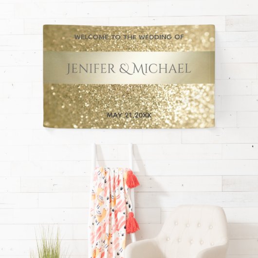 Fancy elegante, moderne gouden streep spandoek (Insitu)