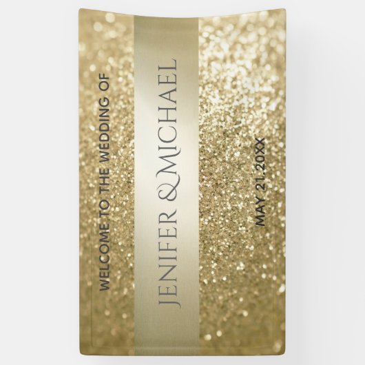 Fancy elegante, moderne gouden streep spandoek (Verticaal)