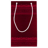 Fancy & elegante rode achtergrond Stijlvol Dank u Klein Cadeauzakje (Achterkant)