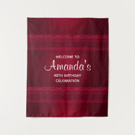 Fancy & Elegante Rode Achtergrond Stijlvolle Verja Wandkleed