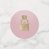 Fancy Elegante Roze & Gouden Notenkraker Kerstfees Confetti (Kleine voorkant)