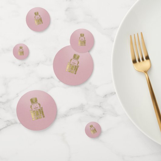 Fancy Elegante Roze & Gouden Notenkraker Kerstfees Confetti (Groep)