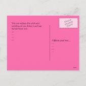 Fancy elegante roze kerstversieringen feestdagenkaart (Achterkant)