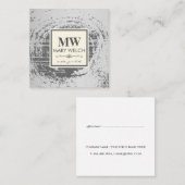 Fancy element monogram bijtende textuur afsprakenkaartje (Voorkant / Achterkant)