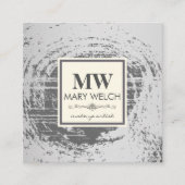 Fancy element monogram bijtende textuur afsprakenkaartje (Voorkant)