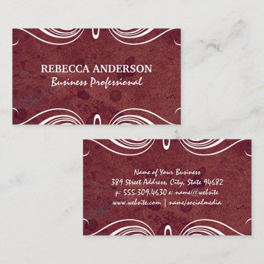 Fancy elementen | Achtergrond textiel Visitekaartje (Voorkant / Achterkant)