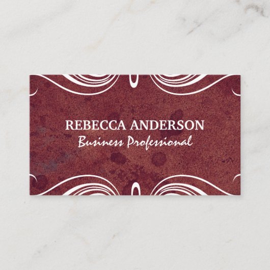 Fancy elementen | Achtergrond textiel Visitekaartje (Voorkant)