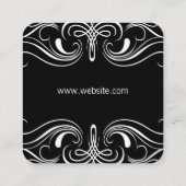 Fancy elementen / Baby Blue Vierkante Visitekaartje (Achterkant)