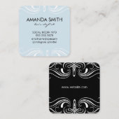 Fancy elementen / Baby Blue Vierkante Visitekaartje (Voorkant / Achterkant)